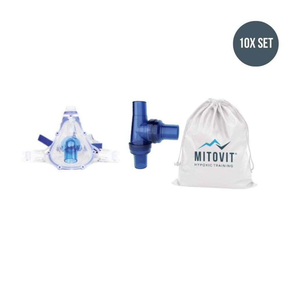 Package: Set of 10 Full Face Mask + valve set + bag